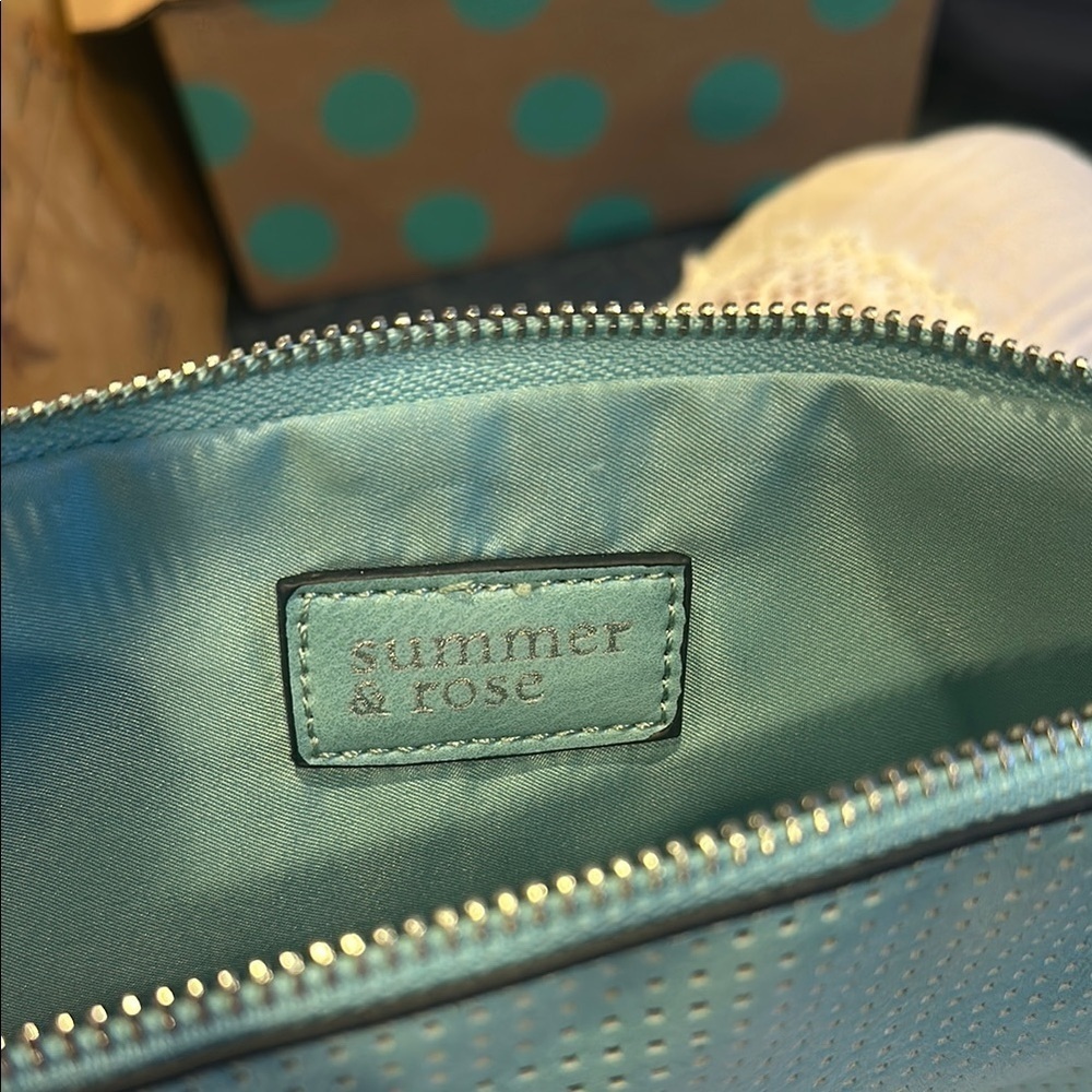 Perforated Mint Green Clutch - Picture 4 of 7